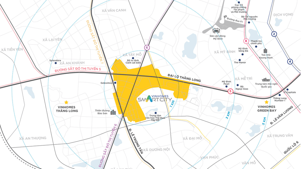Vị trí Vinhomes Smart City ở đâu? Bản đồ vị trí dự án chi tiết