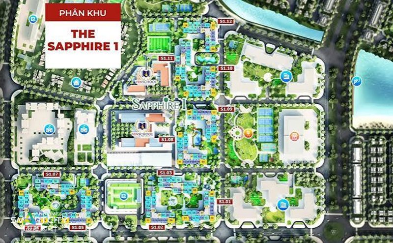 Tòa Sapphire S1.08 - Căn 2 phòng ngủ và 3 phòng ngủ