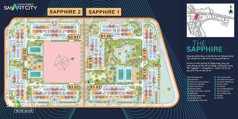 Tòa Sapphire S2.05 - Tòa Sapphire S2.05 nằm ở đâu trong phân khu Sapphire S2?